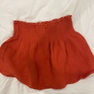 STARK X WOMEN'S POPLIN ELASTIC SHIRRING MINI SKIRT XS